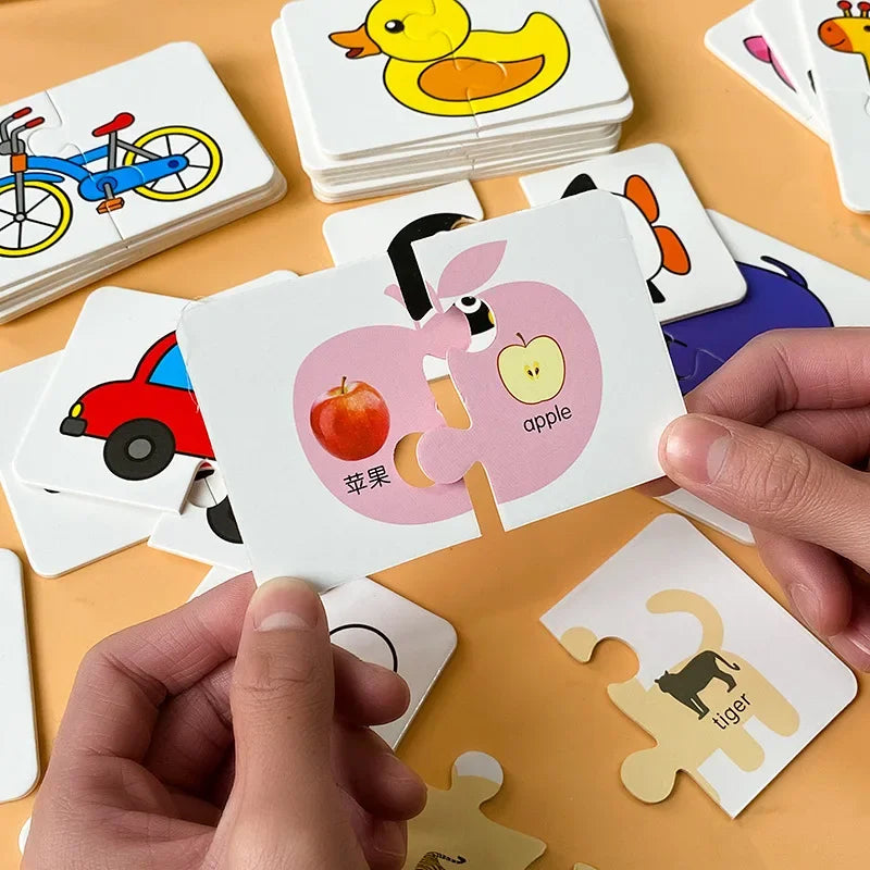 Children's educational early education card toy baby enlightenment card toddler matching puzzle literacy fun game cognitive toys