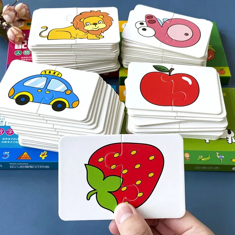 Children's educational early education card toy baby enlightenment card toddler matching puzzle literacy fun game cognitive toys