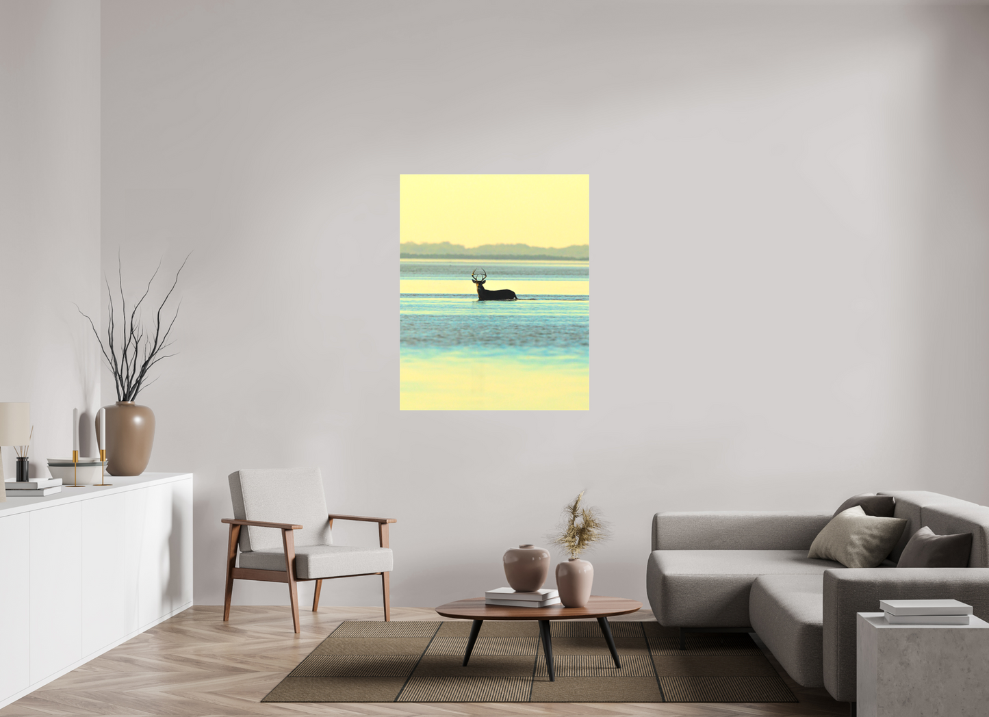 39 x 48.7″, Canvas Matte - 1.57in Gallery Wrap Lone Buck - Texas Gold Collection