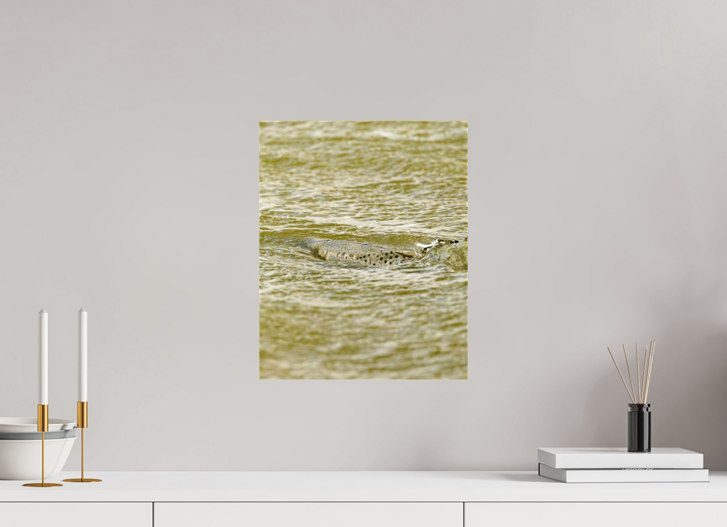 12 x 15″, Canvas Matte - 1.57in Gallery Wrap Gator Sunning - Texas Gold Collection