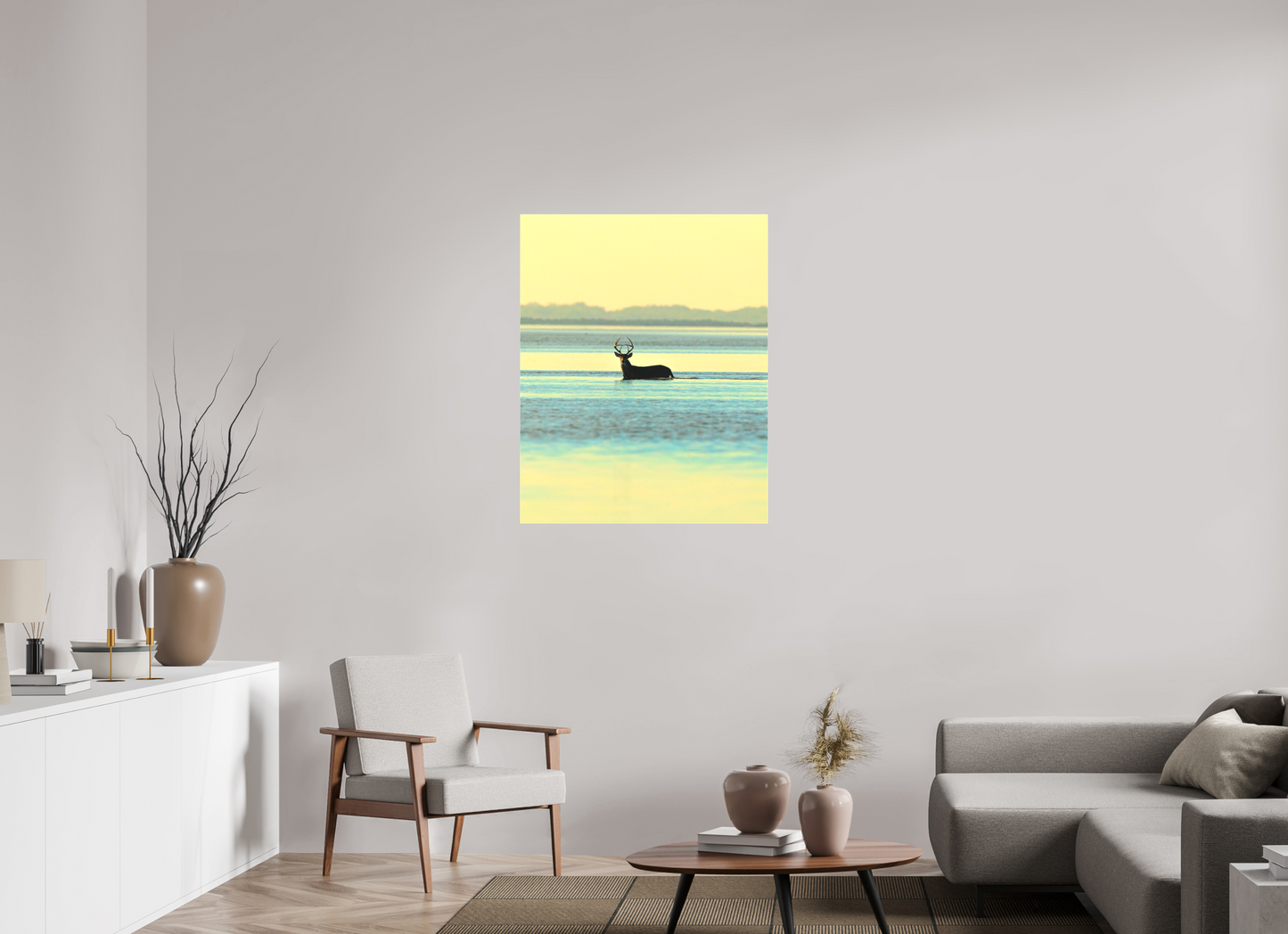 31 x 38.7″, Canvas Matte - 1.57in Gallery Wrap Lone Buck - Texas Gold Collection