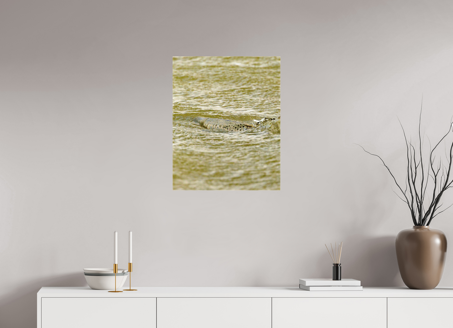 20 x 25″, Canvas Matte - 1.57in Gallery Wrap Gator Sunning - Texas Gold Collection