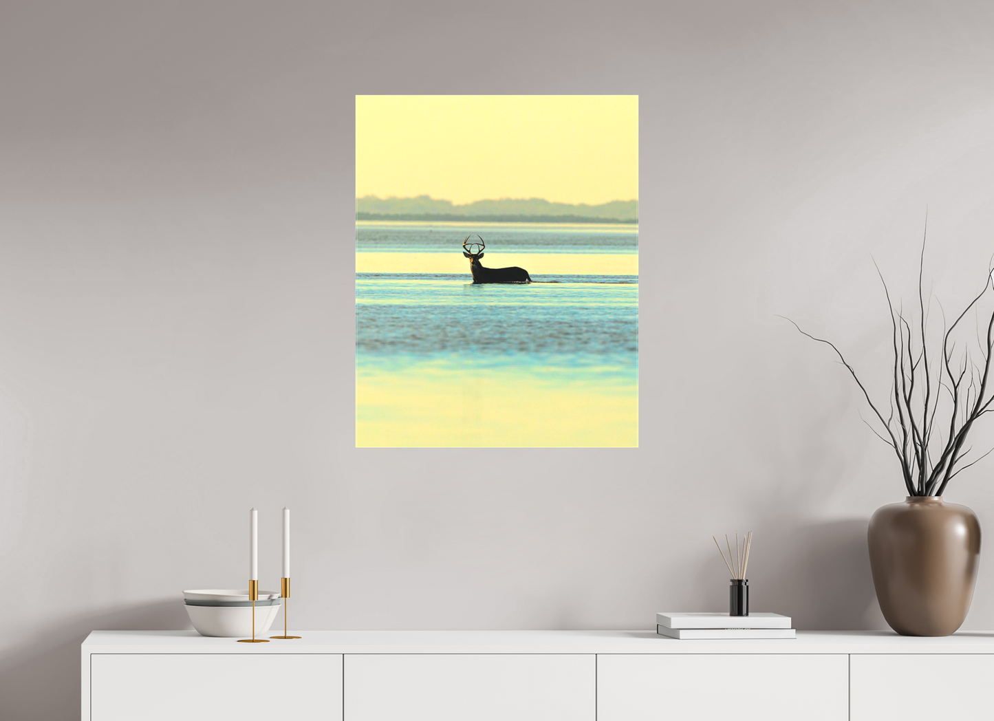 24 x 30″, Canvas Matte - 1.57in Gallery Wrap Lone Buck - Texas Gold Collection