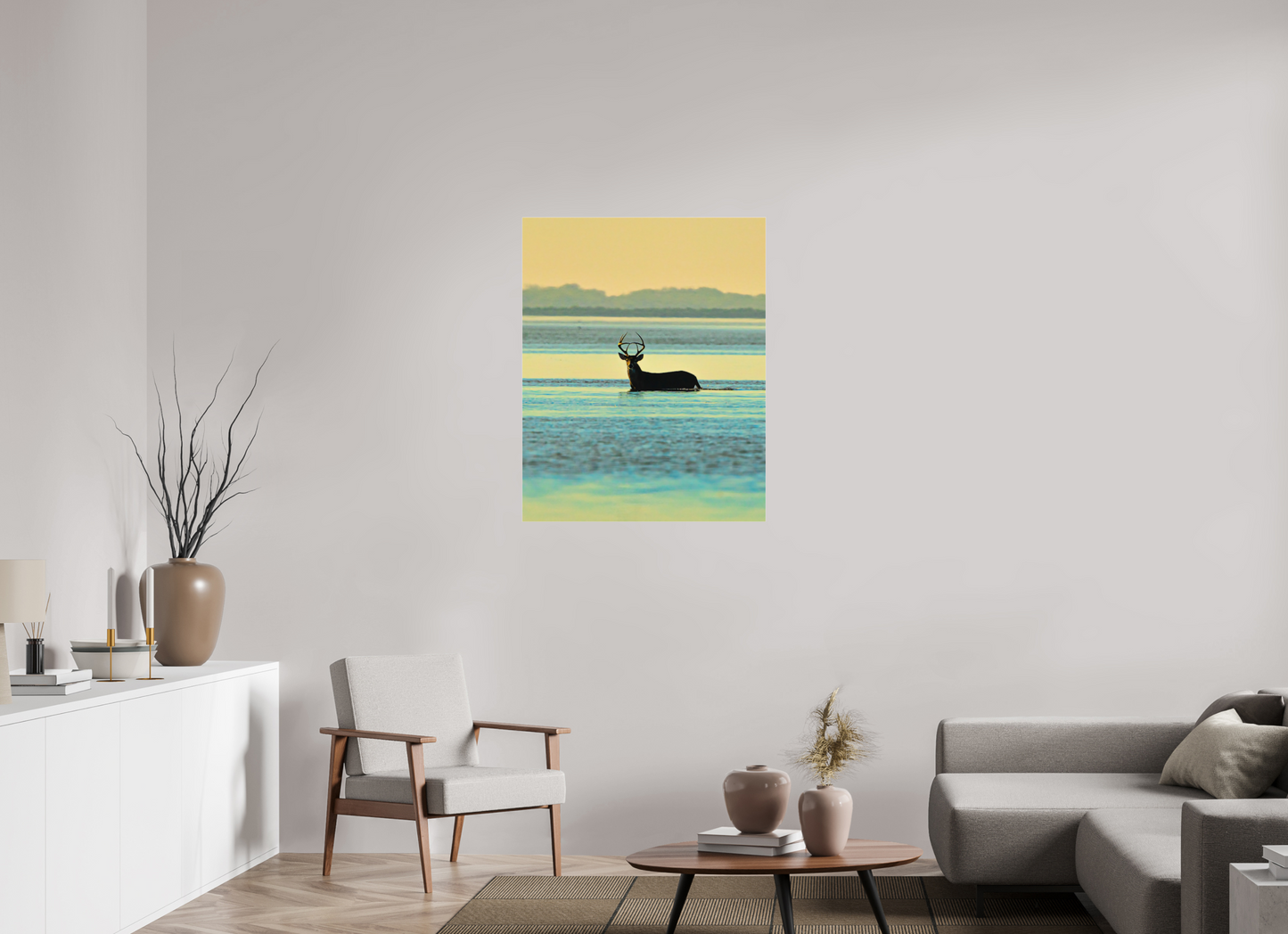 31 x 38.7″, Photo Print Under Acrylic Glass LONE BUCK — LAGUNA Limited Edition