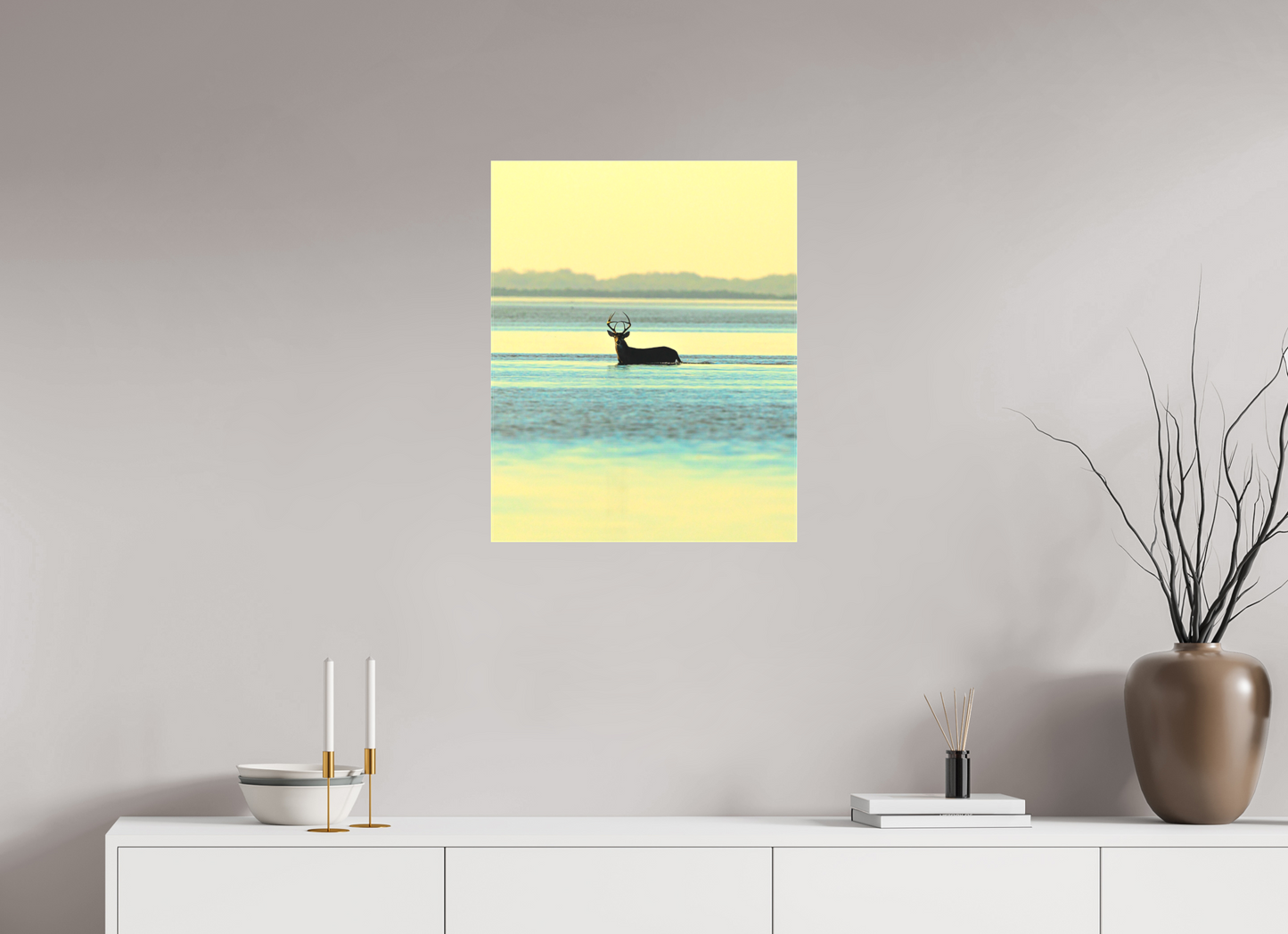 20 x 25″, Canvas Matte - 1.57in Gallery Wrap Lone Buck - Texas Gold Collection