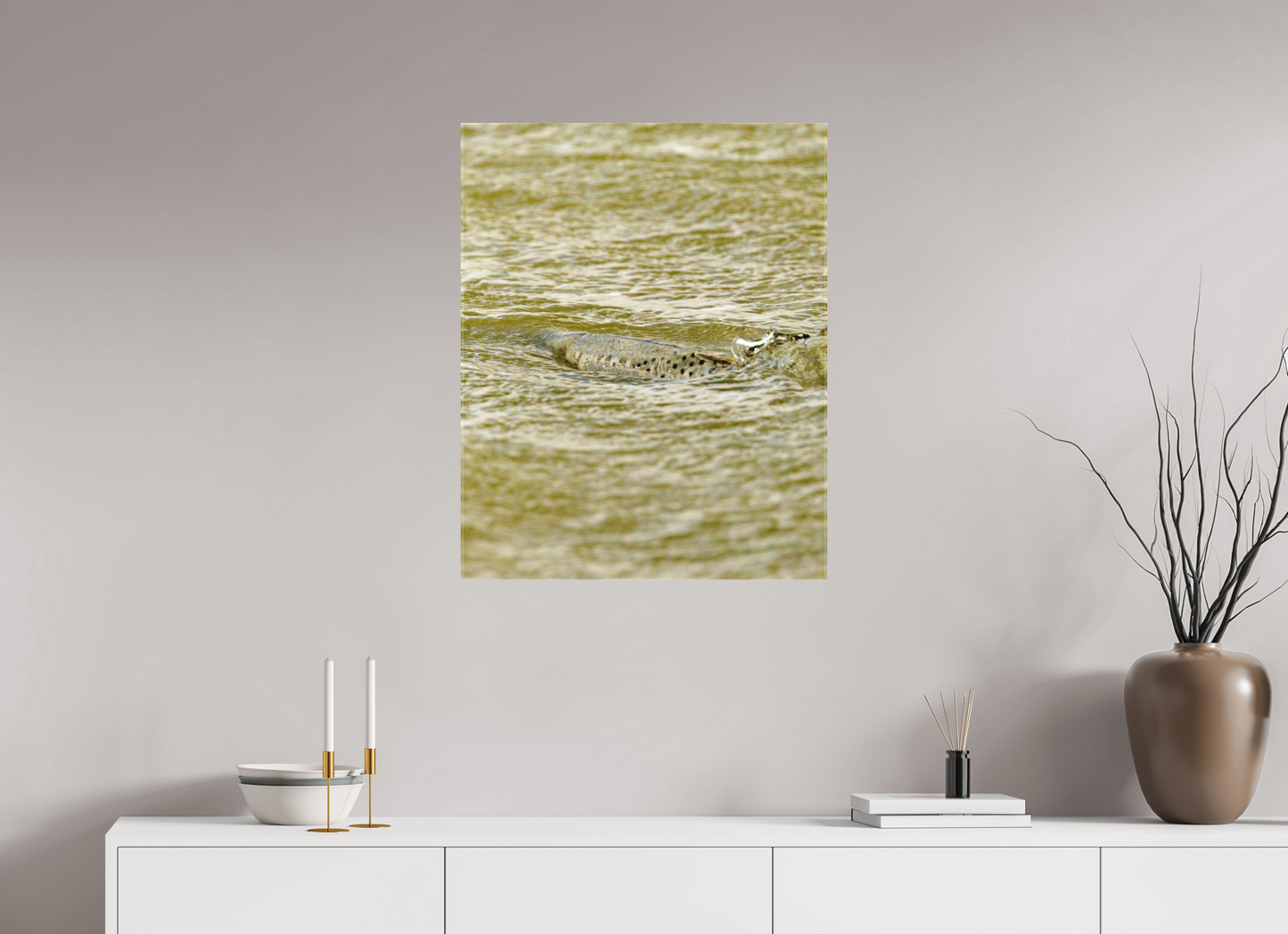 24 x 30″, Canvas Matte - 1.57in Gallery Wrap Gator Sunning - Texas Gold Collection