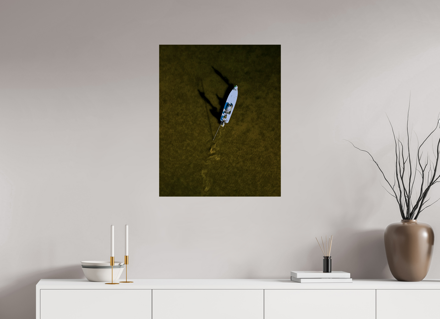 24 x 30″, LAGUNA ChromaLuxe Metal Float Mount Sparrow's Eye View